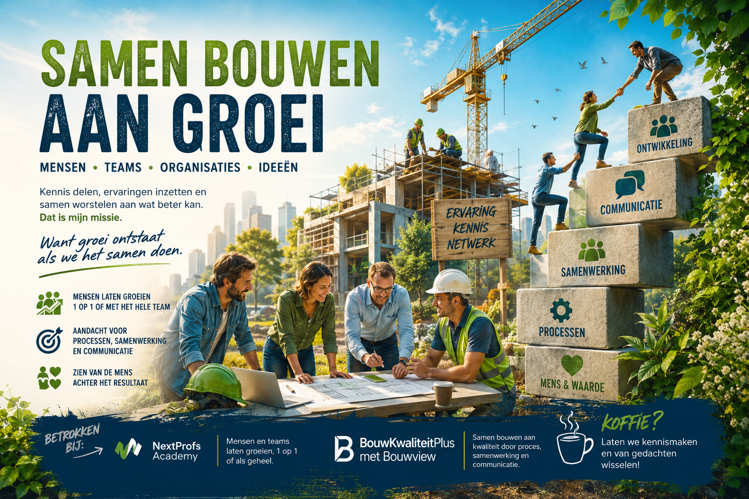NIET ALLEEN BOUWEN AAN PROJECTEN, maar vooral aan mensen