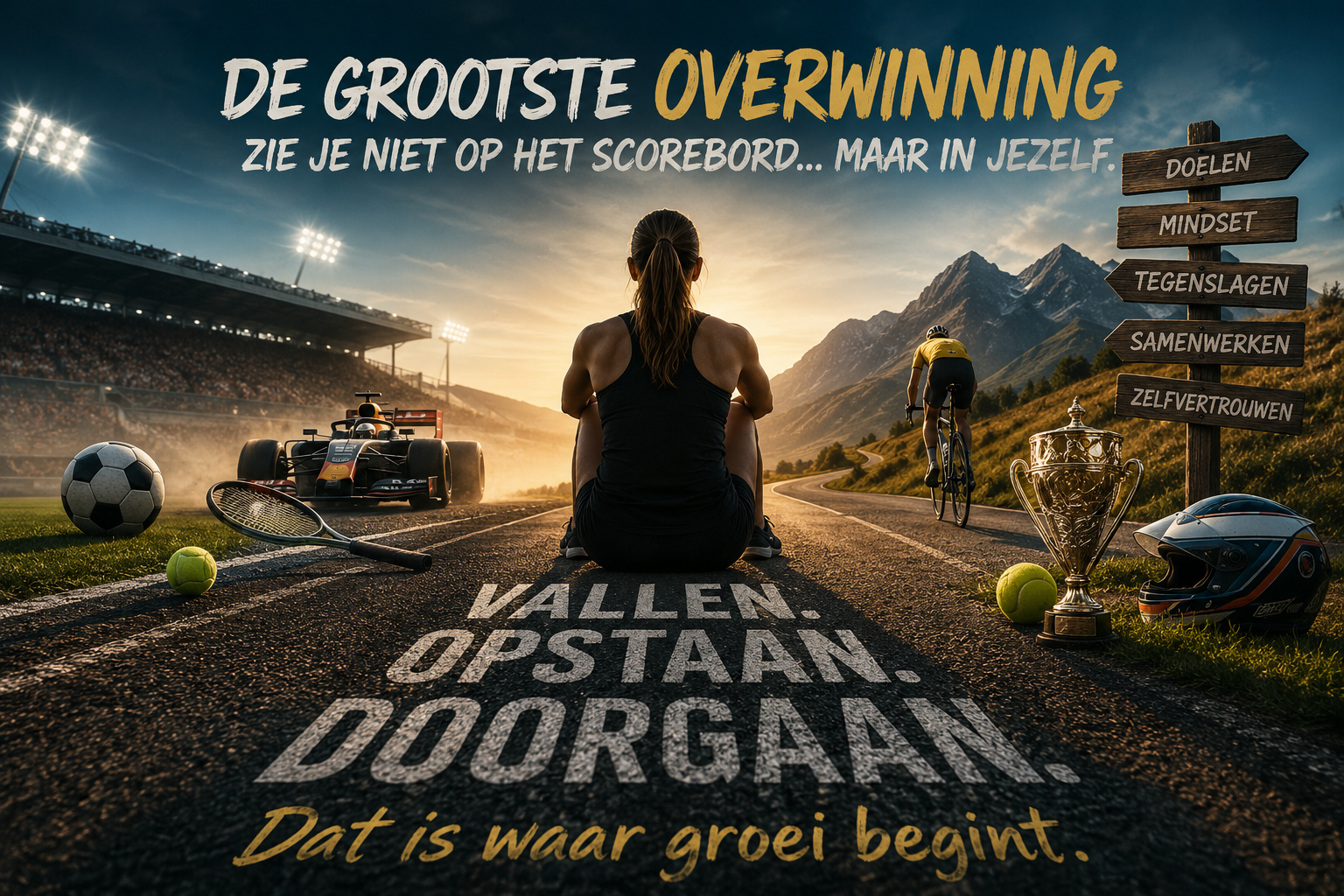 DE GROOTSTE OVERWINNING zie je niet op het scorebord… maar in jezelf.